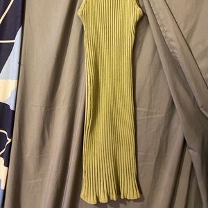 olive green midi dress